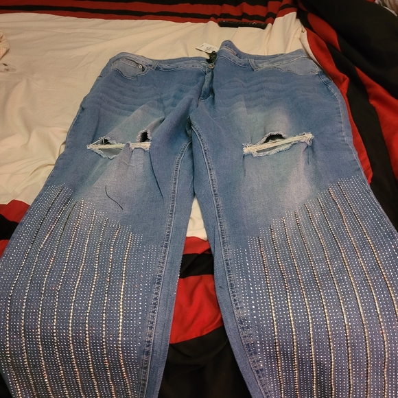 Rhinestone jeans - Picture 1 of 5